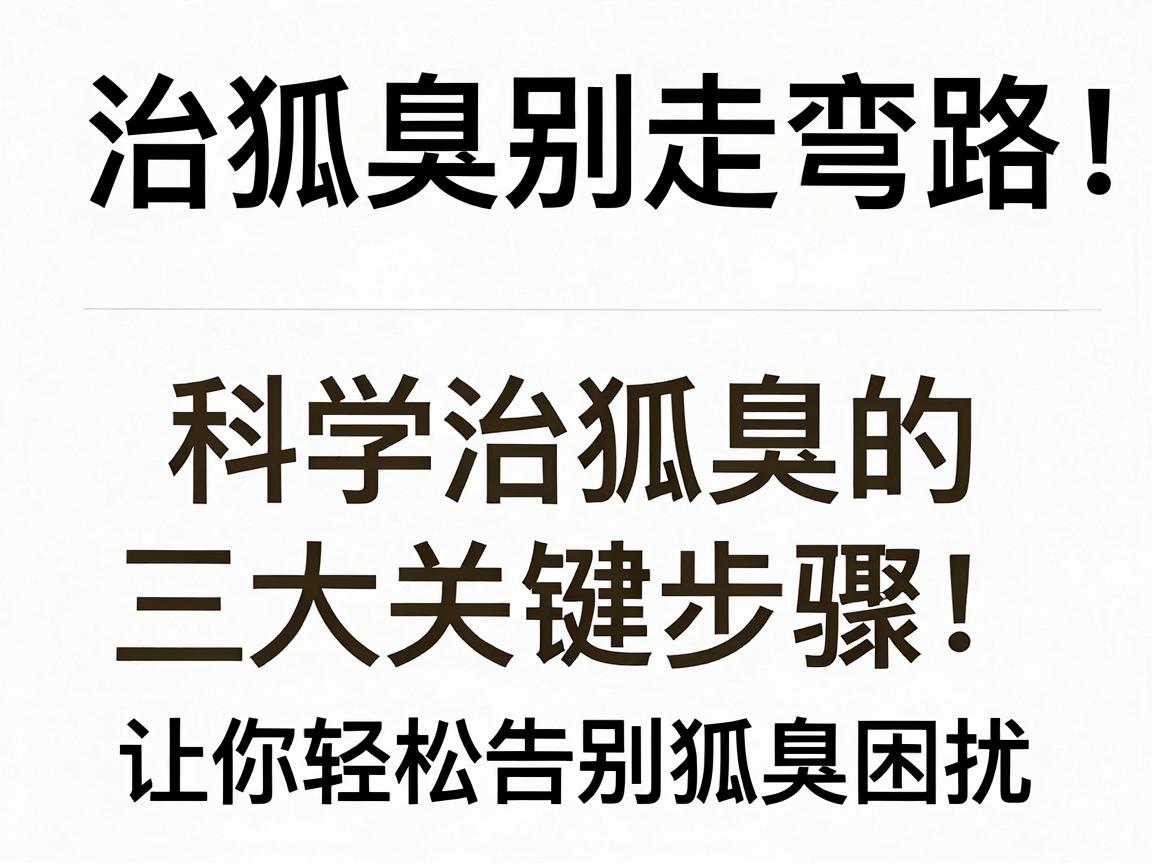 治狐臭别走弯路，科学治狐臭的三大关键步骤，让你轻松告别狐臭困扰