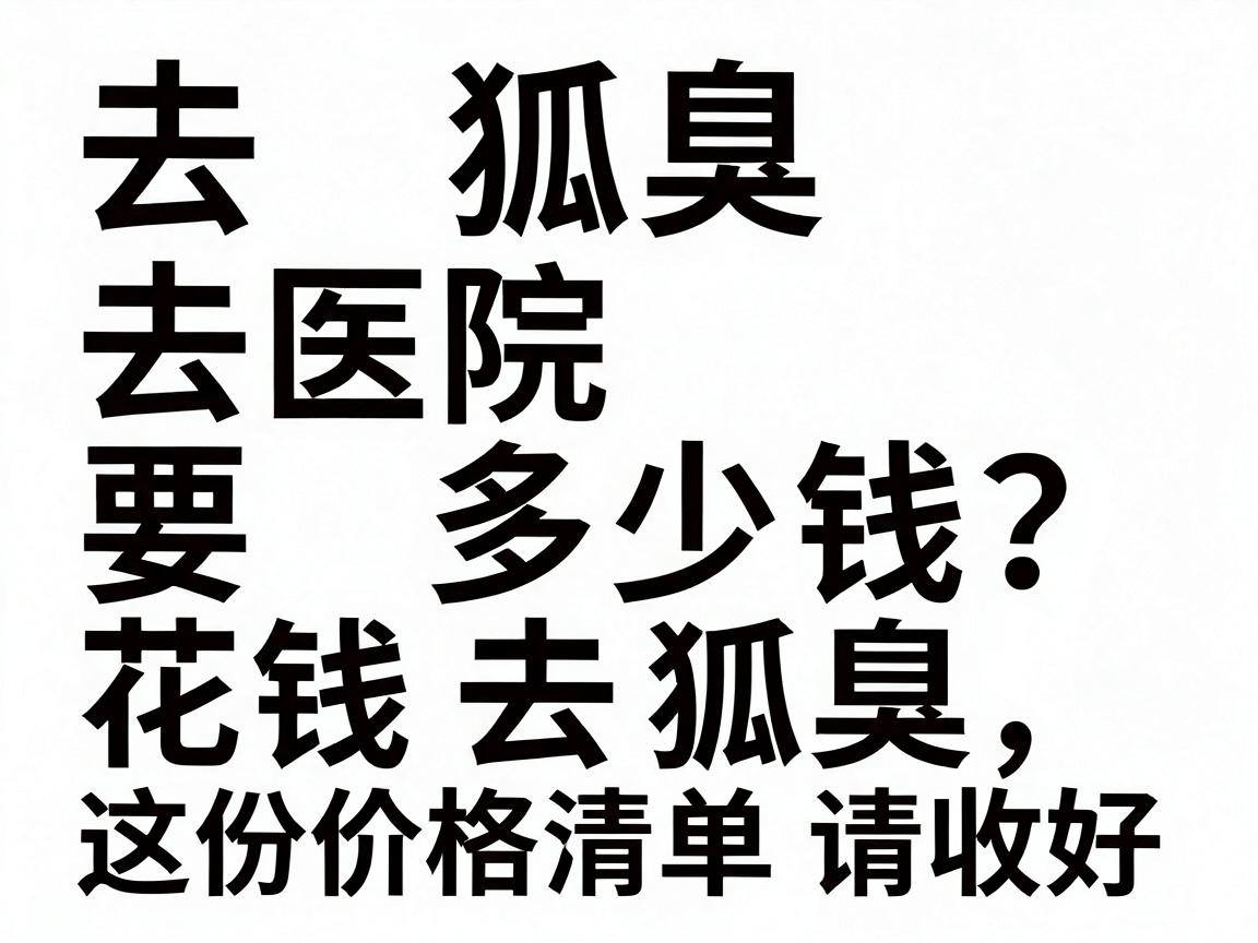去狐臭去医院要多少钱？花钱去狐臭，这份价格清单请收好