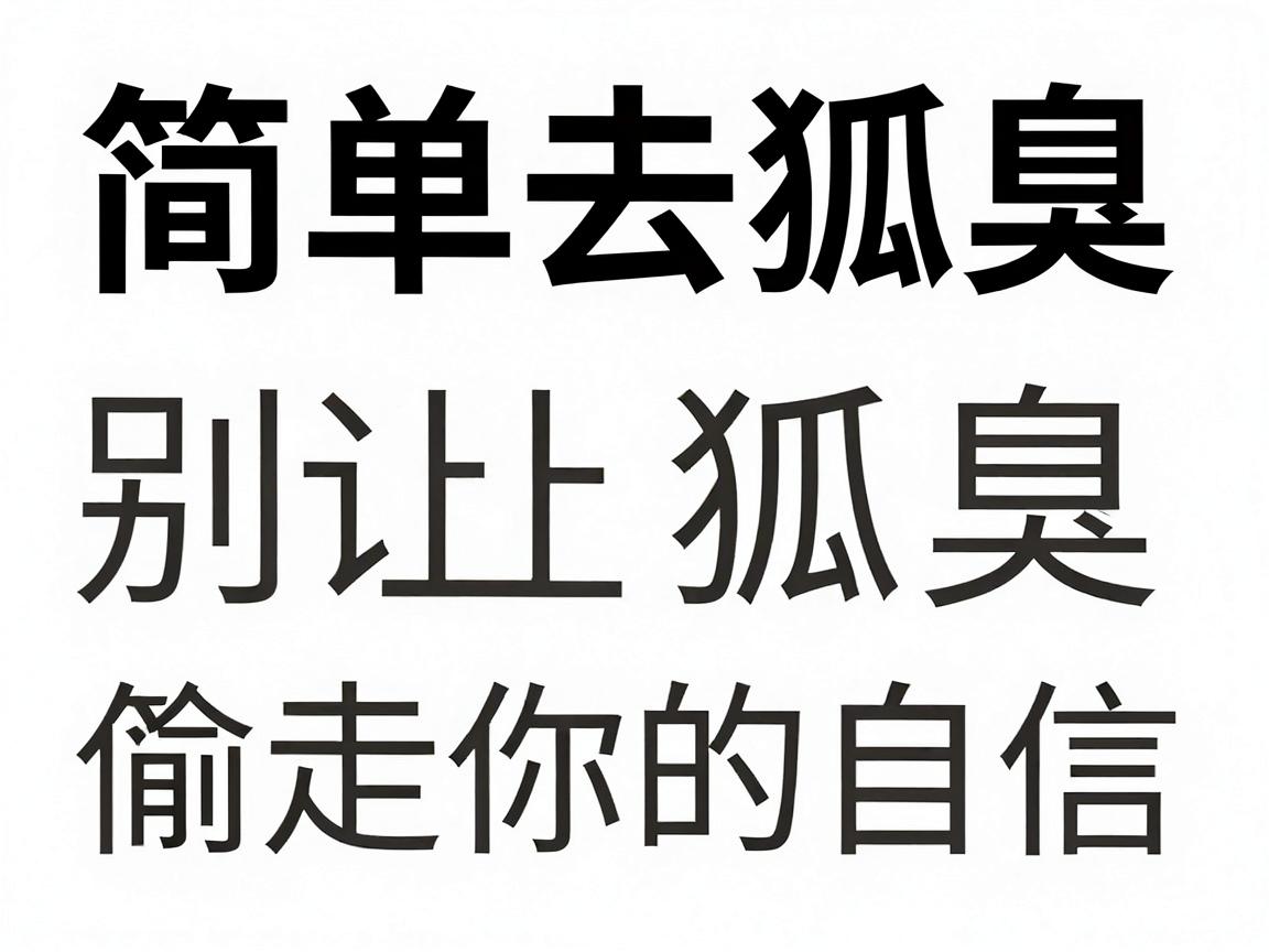 简单去狐臭，别让狐臭偷走你的自信，专家教你简单去狐臭的方法