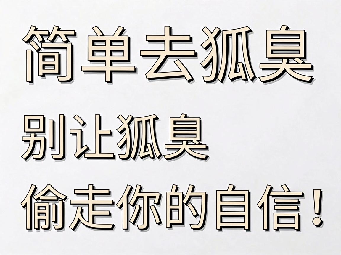 简单去狐臭，别让狐臭偷走你的自信，专家教你简单去狐臭的方法