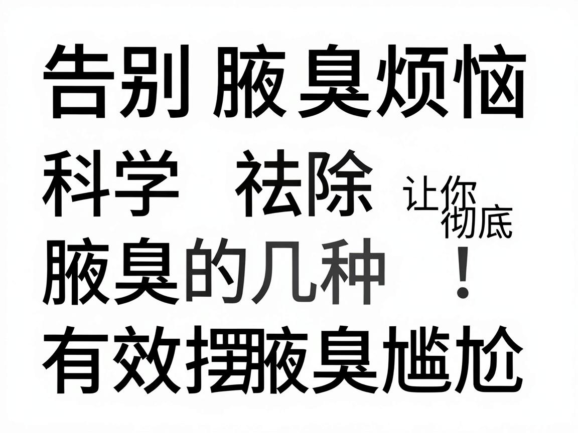 告别腋臭烦恼，科学祛除腋臭的几种有效方法，让你彻底摆脱腋臭尴尬