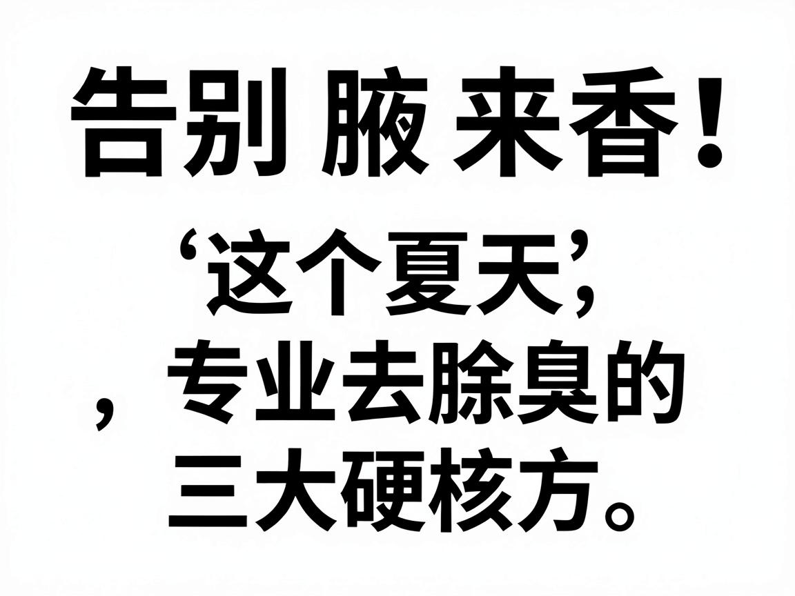 告别腋来香！这个夏天，专业去除腋臭的三大硬核方案