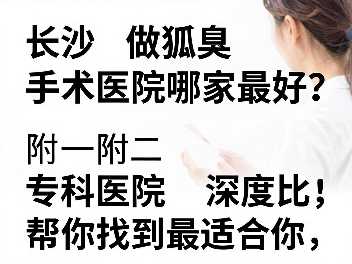 长沙做狐臭手术医院哪家最好？附一附二与专科医院深度对比，帮你找到最适合你的那家