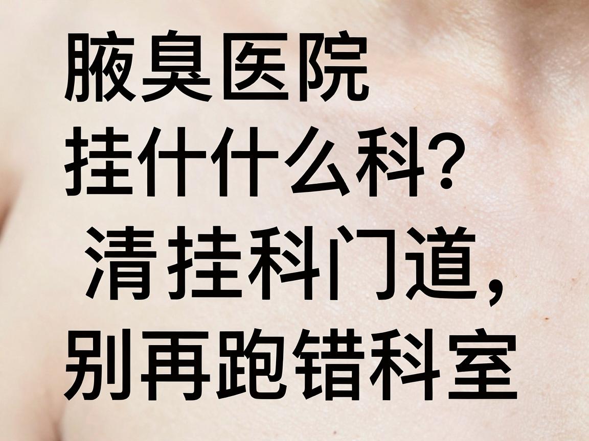 腋臭医院挂什么科?一篇文章讲清挂科门道,别再跑错科室 腋臭医院挂什么科?一篇文章讲清挂科门道,别再跑错科室