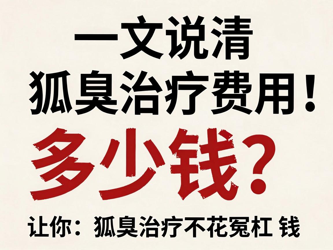 狐臭治疗多少钱？一文说清狐臭治疗费用，让你狐臭治疗不花冤枉钱