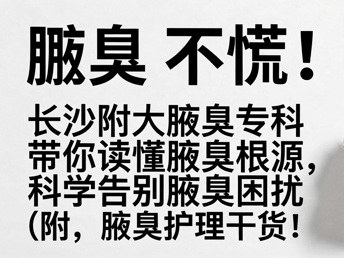 腋臭不慌!长沙附大腋臭专科带你读懂腋臭根源,科学告别腋臭困扰(附,腋臭护理干货) 腋臭不慌!长沙附大腋臭专科带你读懂腋臭根源,科学告别腋臭困扰(附,腋臭护理干货)