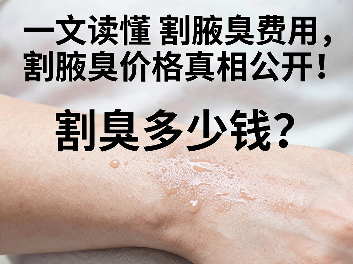 割腋臭多少钱？一文读懂割腋臭费用，割腋臭价格真相大公开！