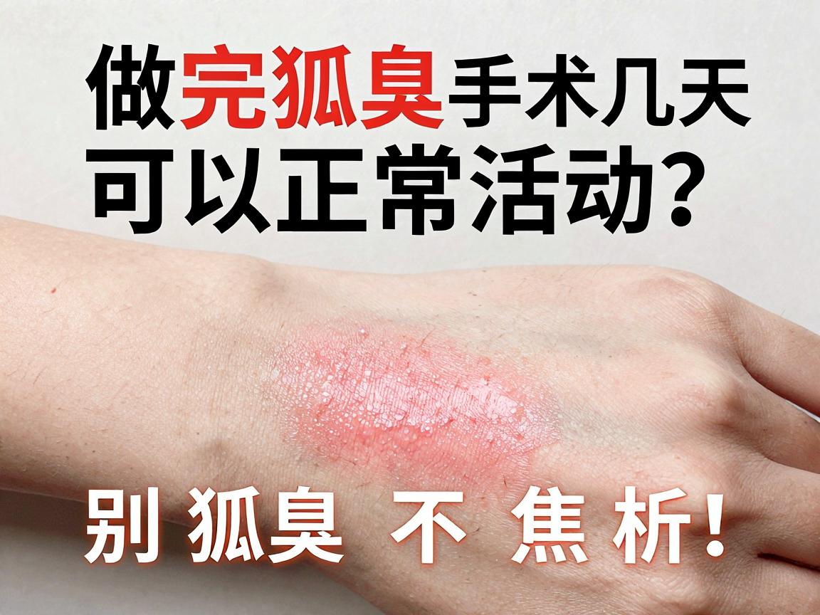 做完狐臭手术几天可以正常活动？术后恢复时间线全解析，告别狐臭不焦虑