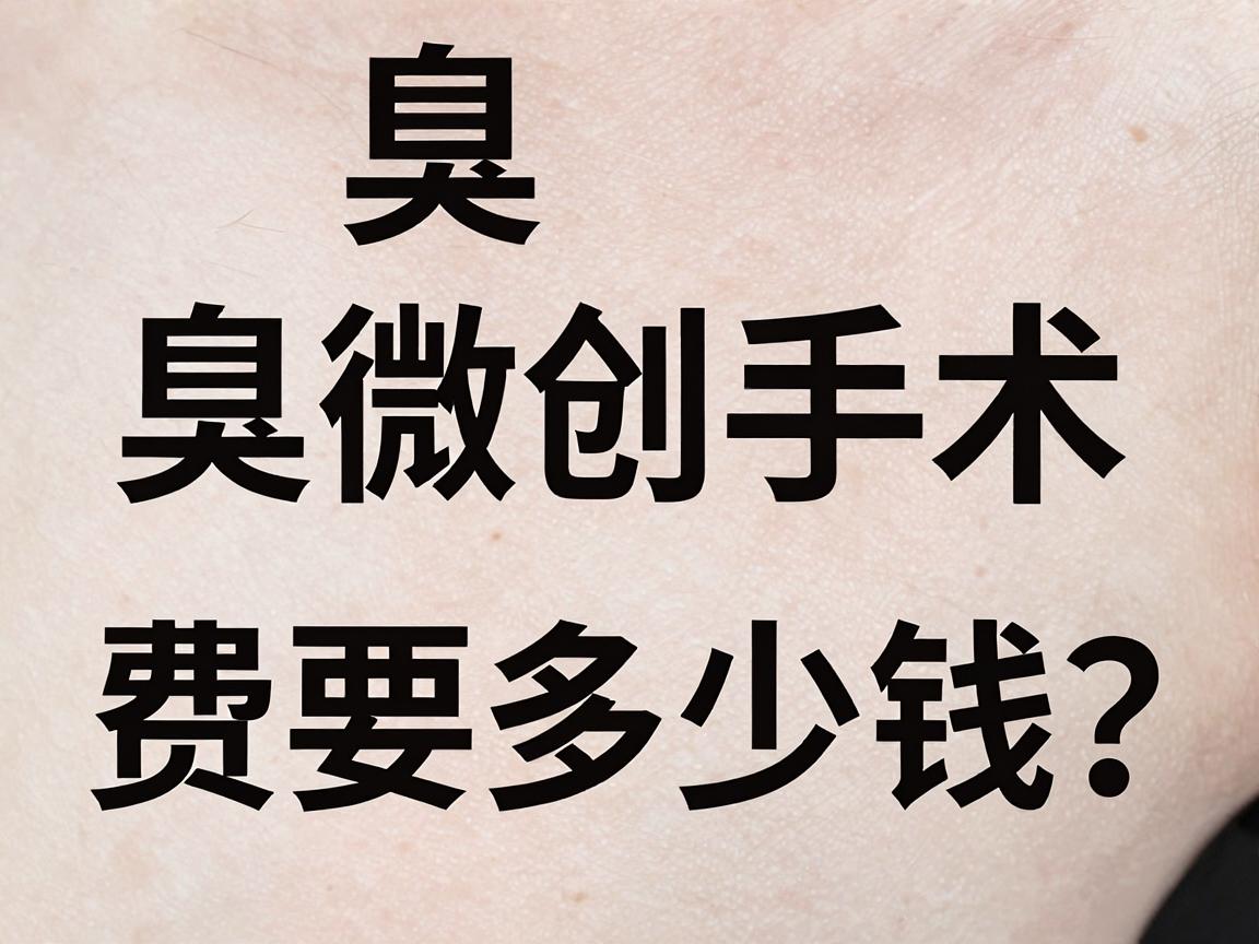 腋臭微创手术费要多少钱？一文拆解费用构成与省钱技巧