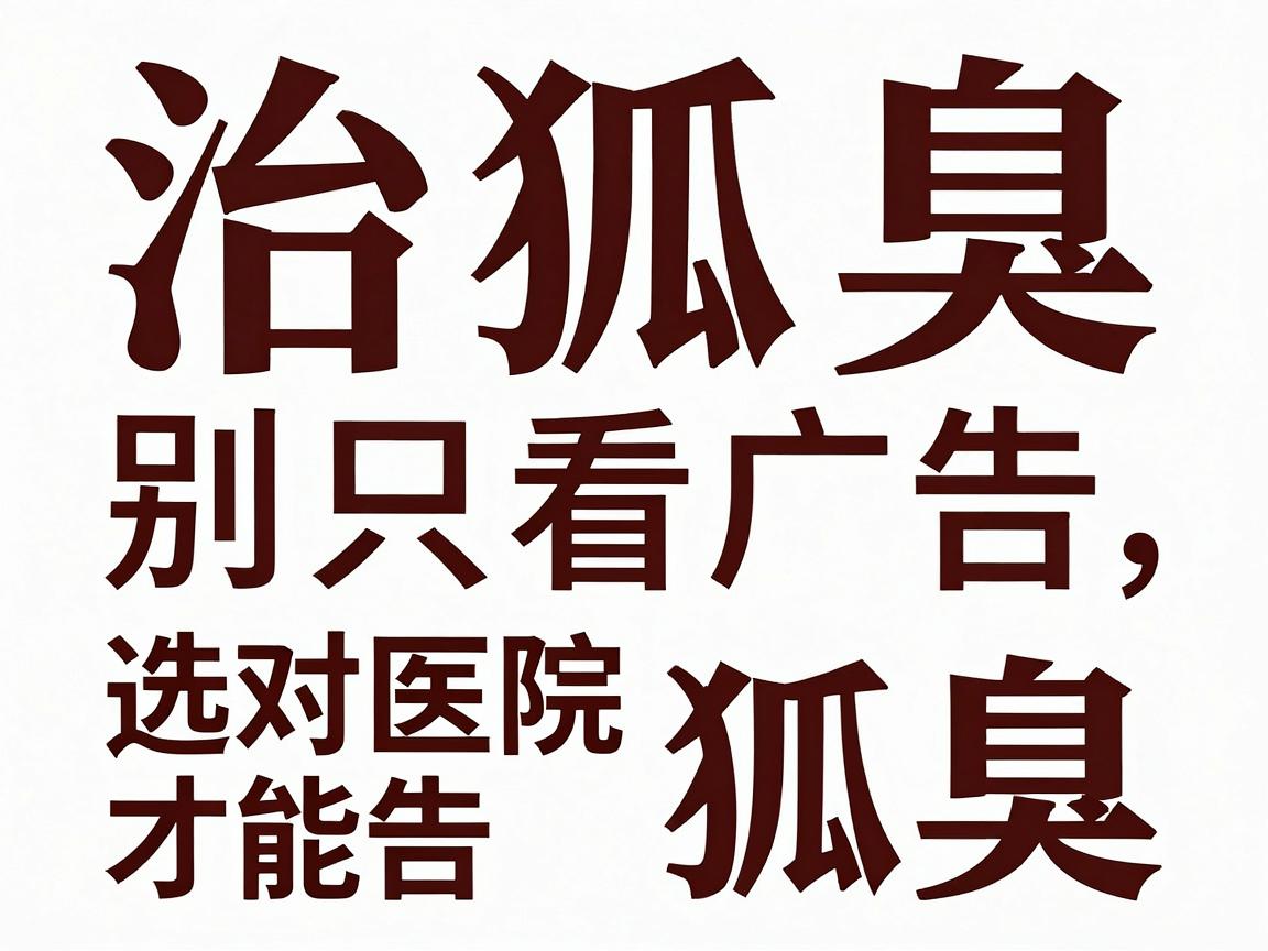 治狐臭，别只看广告；选对医院，才能告别狐臭