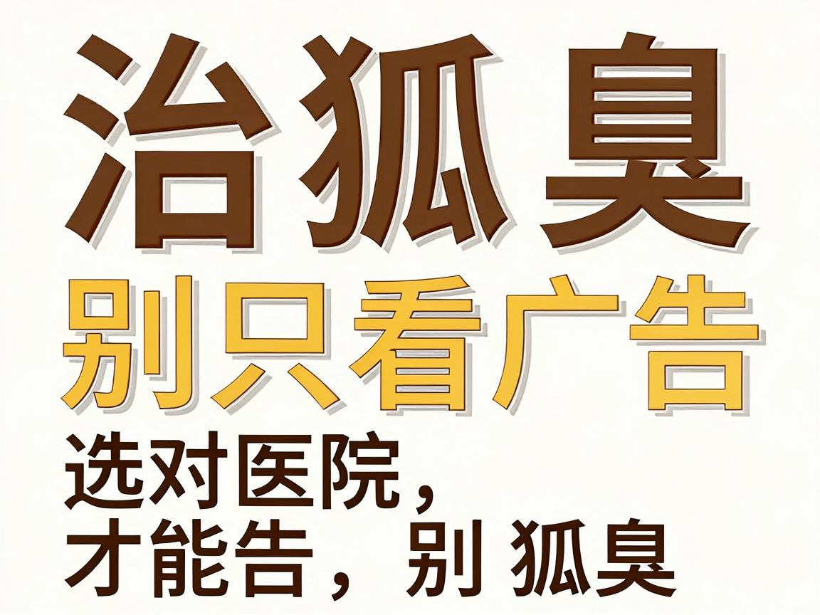 治狐臭，别只看广告；选对医院，才能告别狐臭