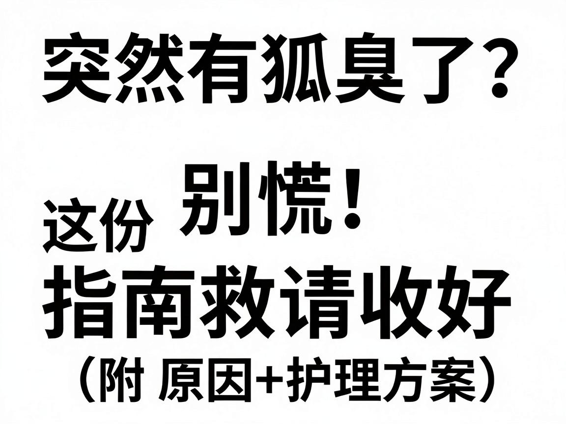突然有狐臭了？别慌！这份狐臭急救指南请收好（附原因+护理方案）