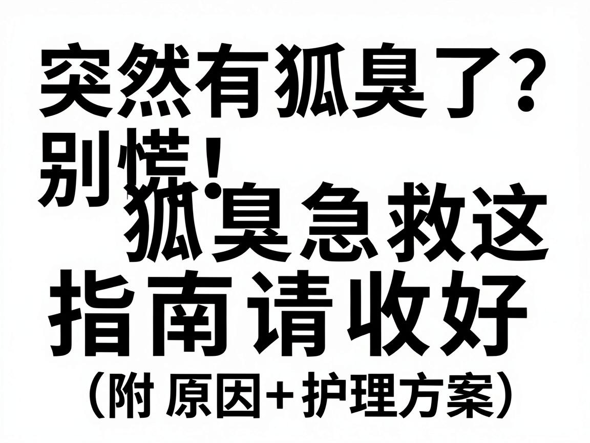 突然有狐臭了？别慌！这份狐臭急救指南请收好（附原因+护理方案）
