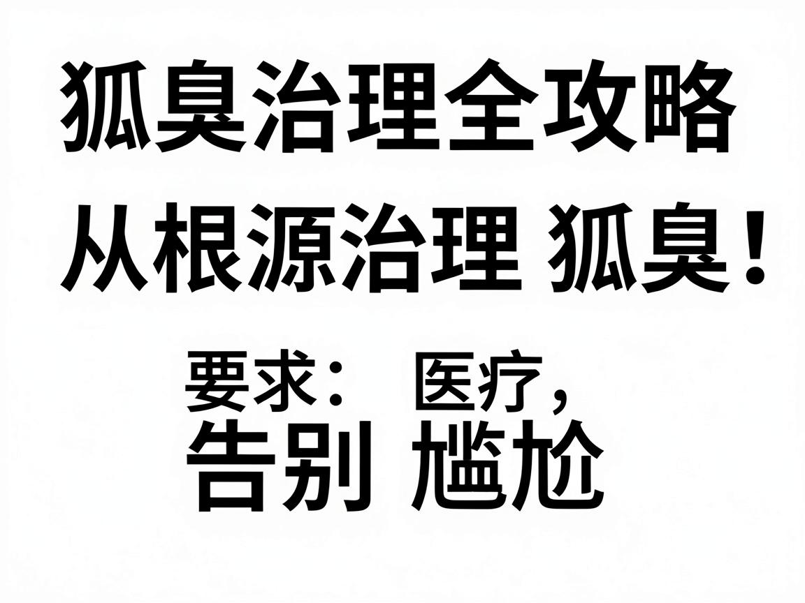 狐臭治理全攻略，从根源治理狐臭，告别尴尬