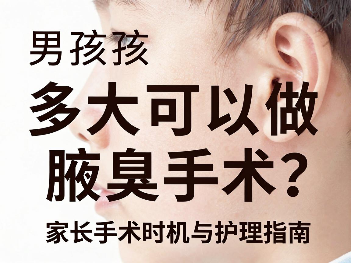 男孩多大可以做腋臭手术？家长必看的腋臭手术时机与护理指南