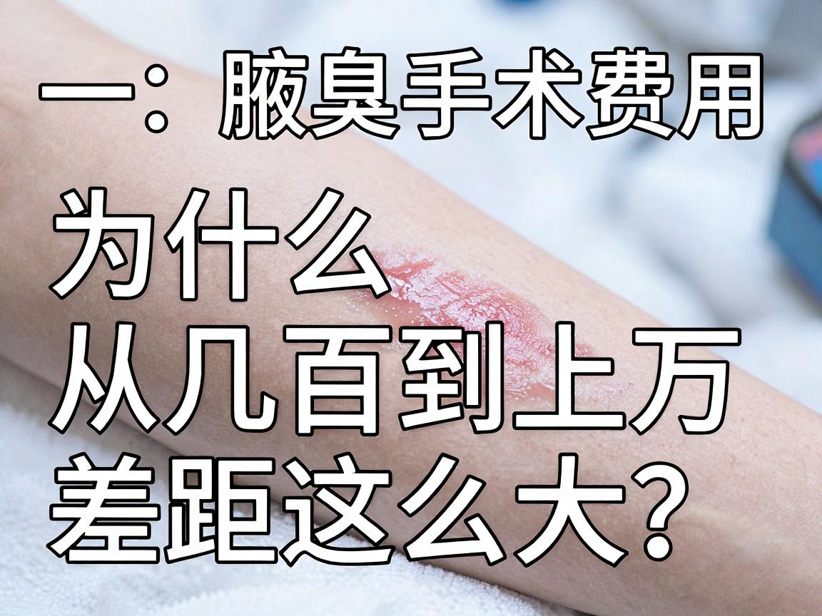 一、腋臭手术费用，为什么从几百到上万，差距这么大？