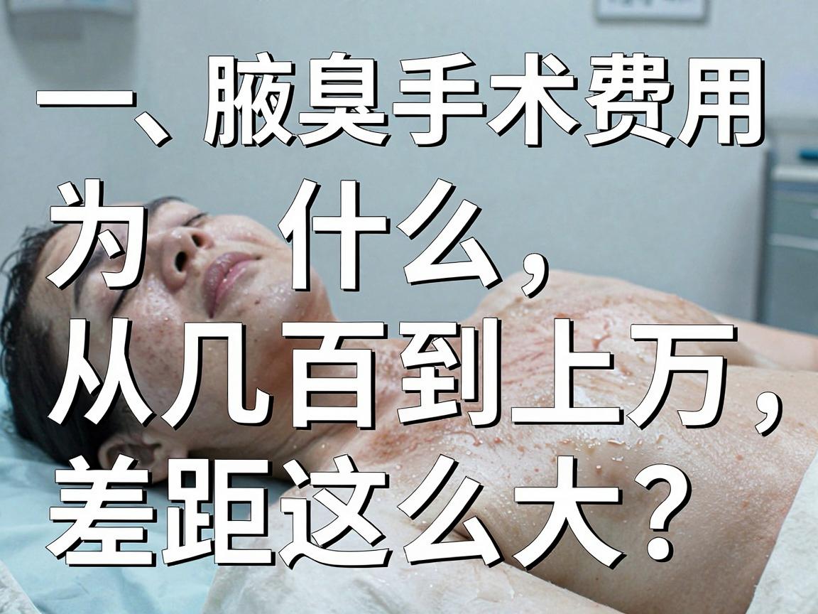 一、腋臭手术费用，为什么从几百到上万，差距这么大？