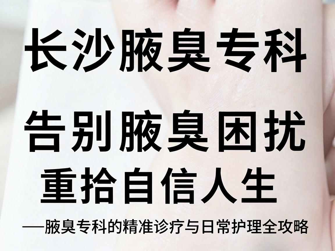 长沙腋臭专科，告别腋臭困扰，重拾自信人生—腋臭专科的精准诊疗与日常护理全攻略
