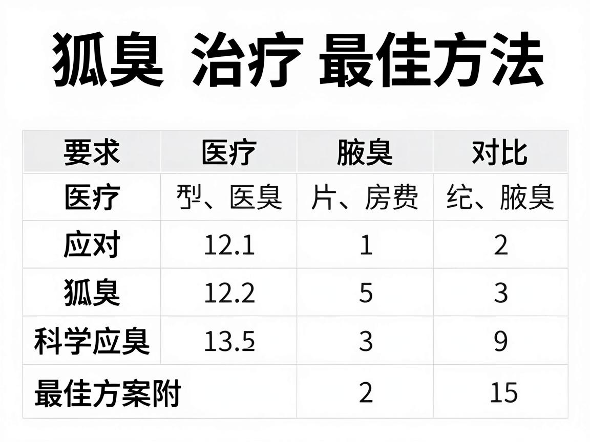 狐臭治疗最佳方法，科学应对狐臭的最佳方案（附对比表格）