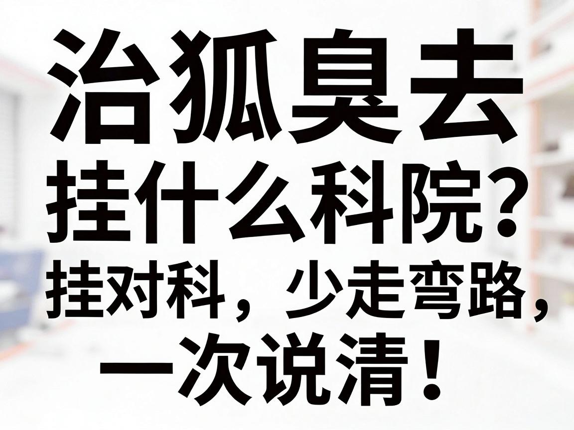 治狐臭去医院挂什么科？挂对科，少走弯路，一次说清！