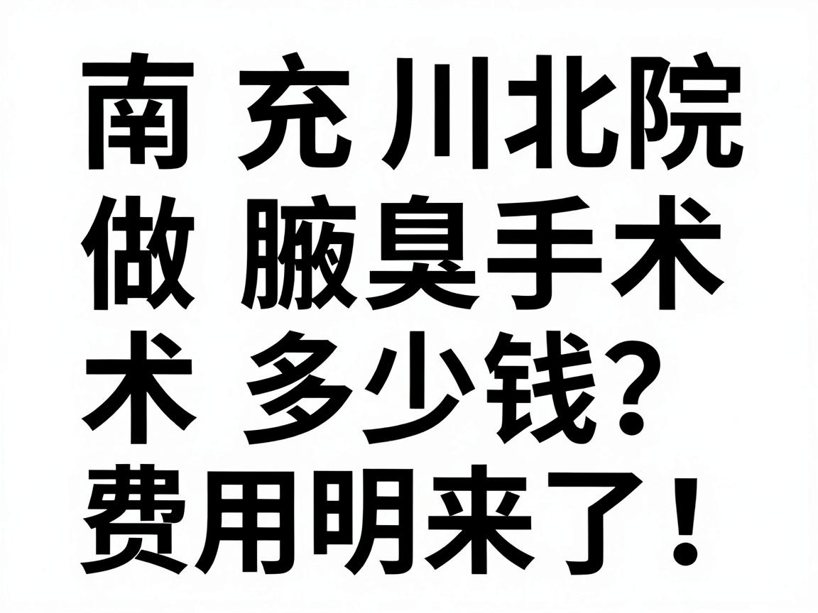南充川北医学院做腋臭手术多少钱？腋臭手术费用明细来了！
