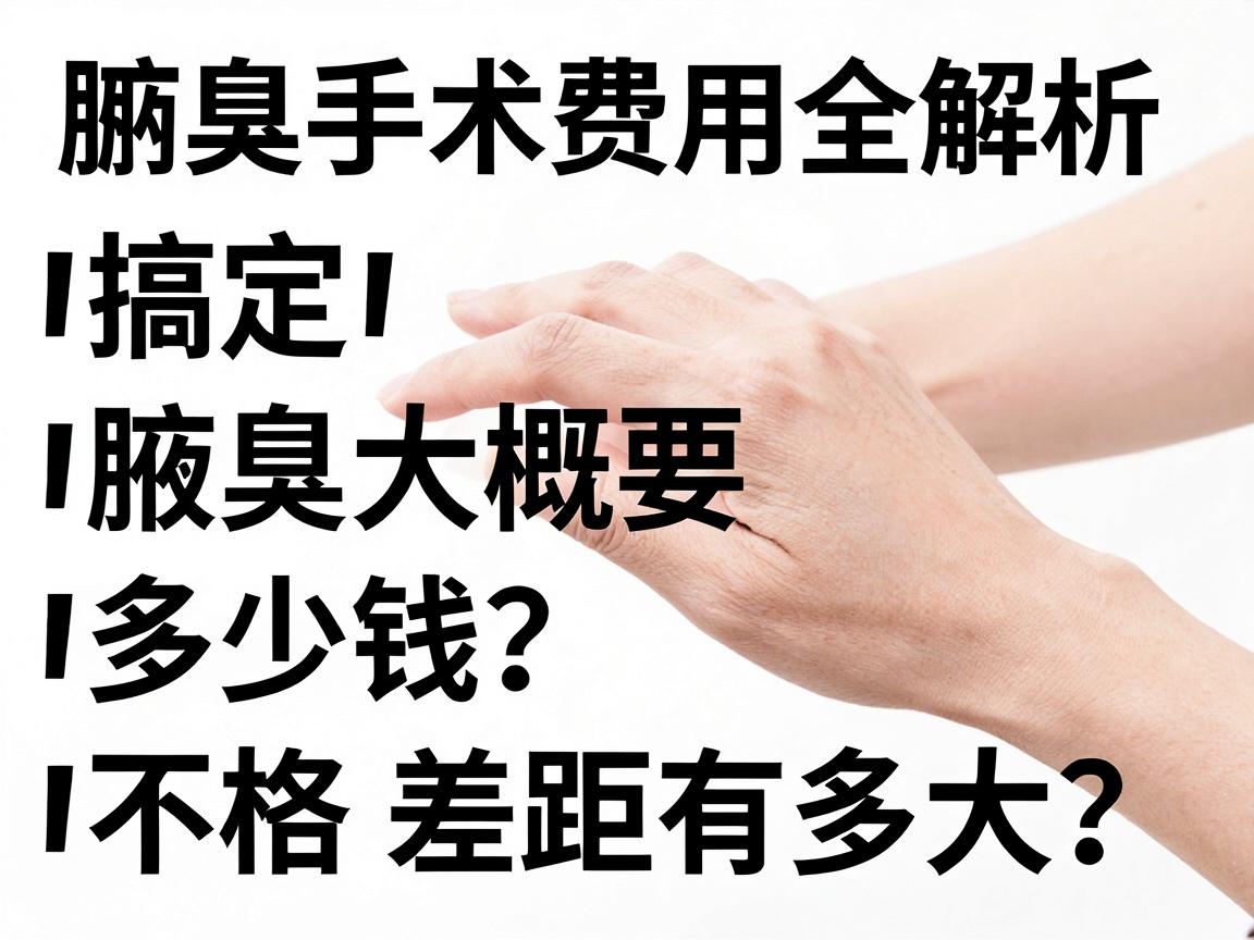腋臭手术费用全解析，搞定腋臭大概要多少钱？不同方案价格差距有多大？
