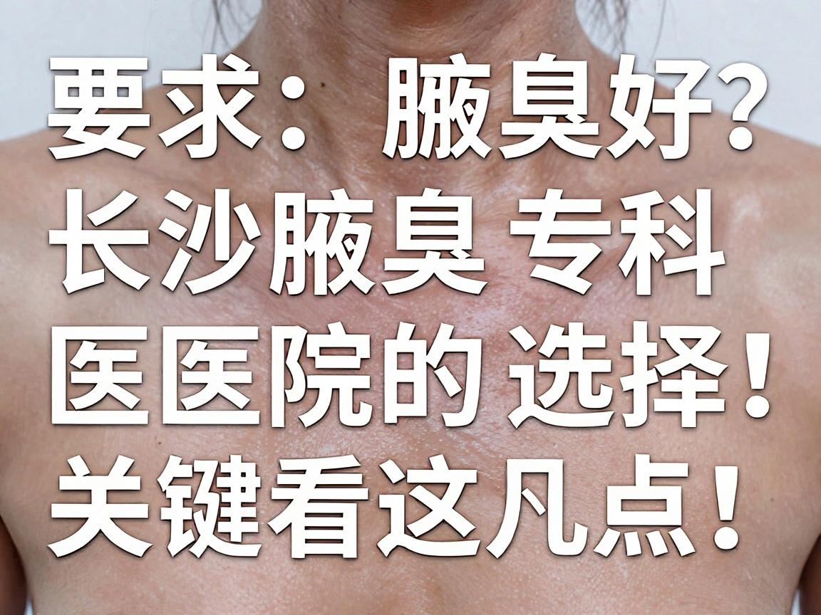 腋臭治疗哪家医院好?长沙腋臭专科医院的选择,关键看这几点! 腋臭治疗哪家医院好?长沙腋臭专科医院的选择,关键看这几点!