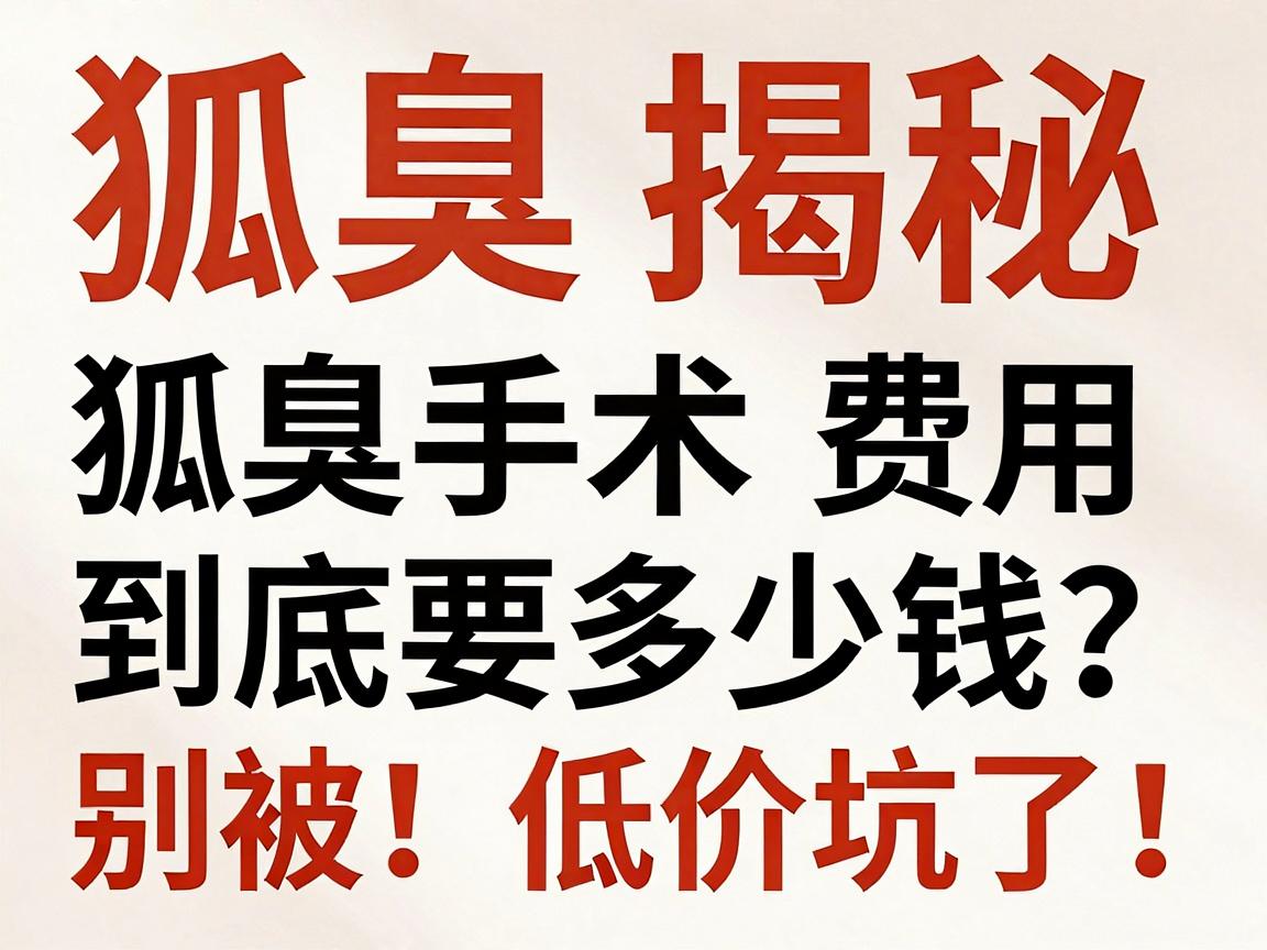狐臭手术价格大揭秘,狐臭手术费用到底要多少钱?别被低价坑了! 狐臭手术价格大揭秘,狐臭手术费用到底要多少钱?别被低价坑了!