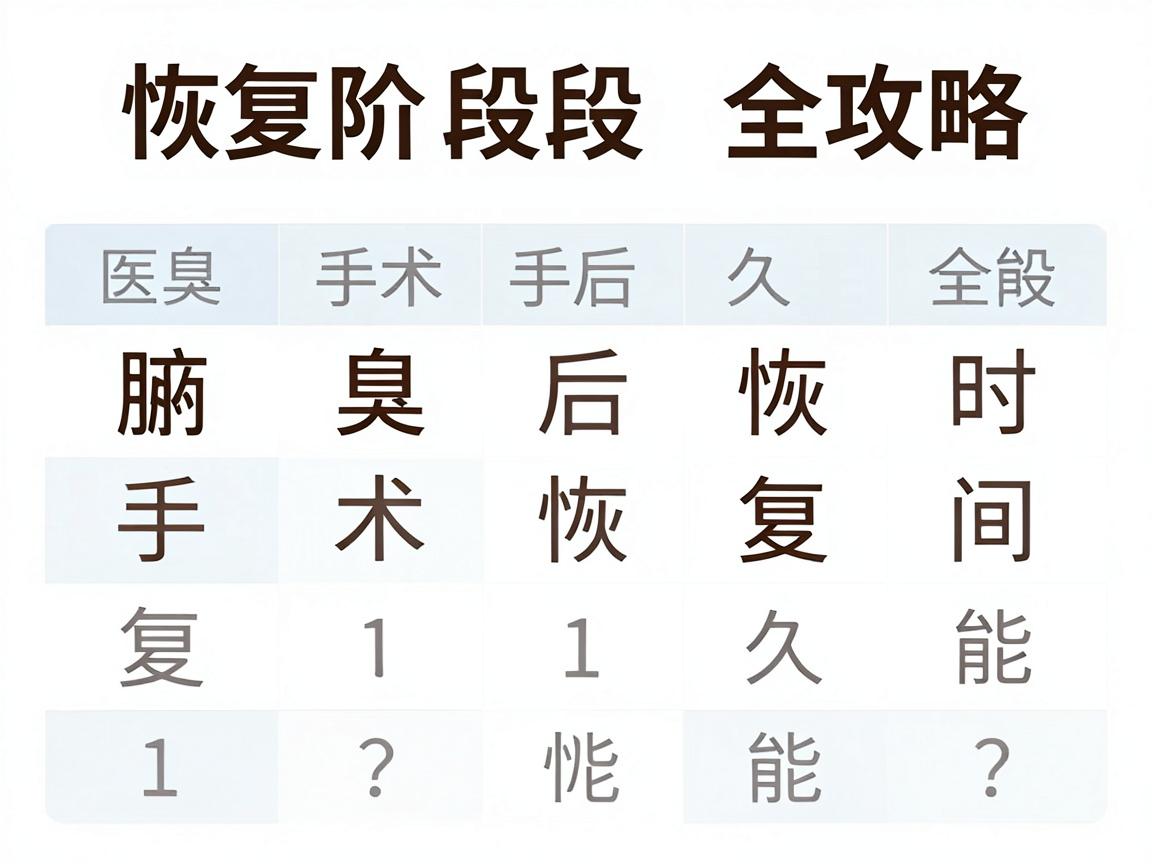 腋臭术后恢复时间表，全面解析腋臭手术多久能恢复？恢复阶段全攻略
