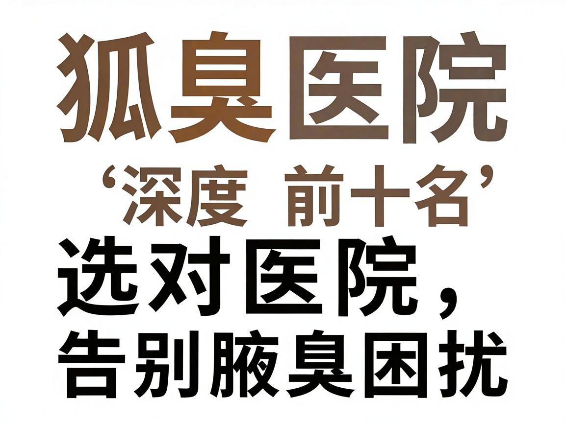 狐臭医院排名前十名深度解析,选对医院,告别腋臭困扰 狐臭医院排名前十名深度解析,选对医院,告别腋臭困扰