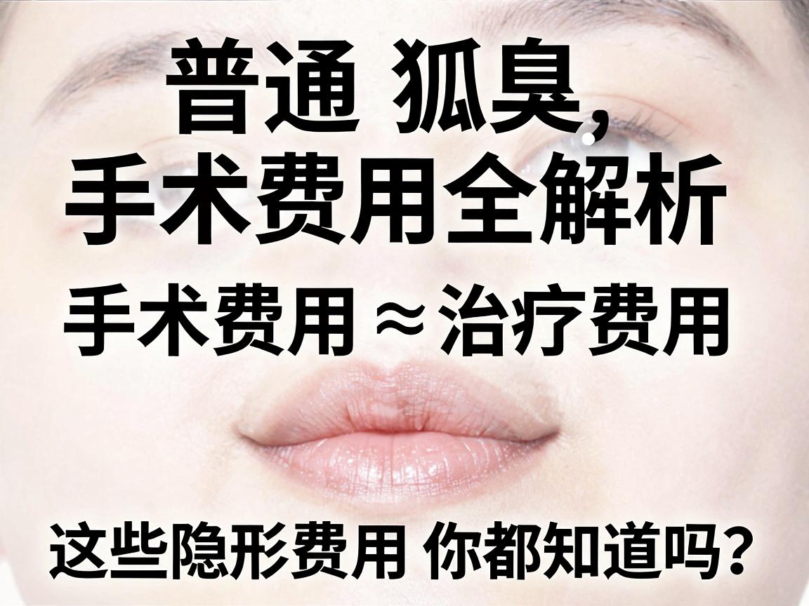 普通狐臭手术费用全解析，手术费用≠治疗费用，这些隐形费用你都知道吗？