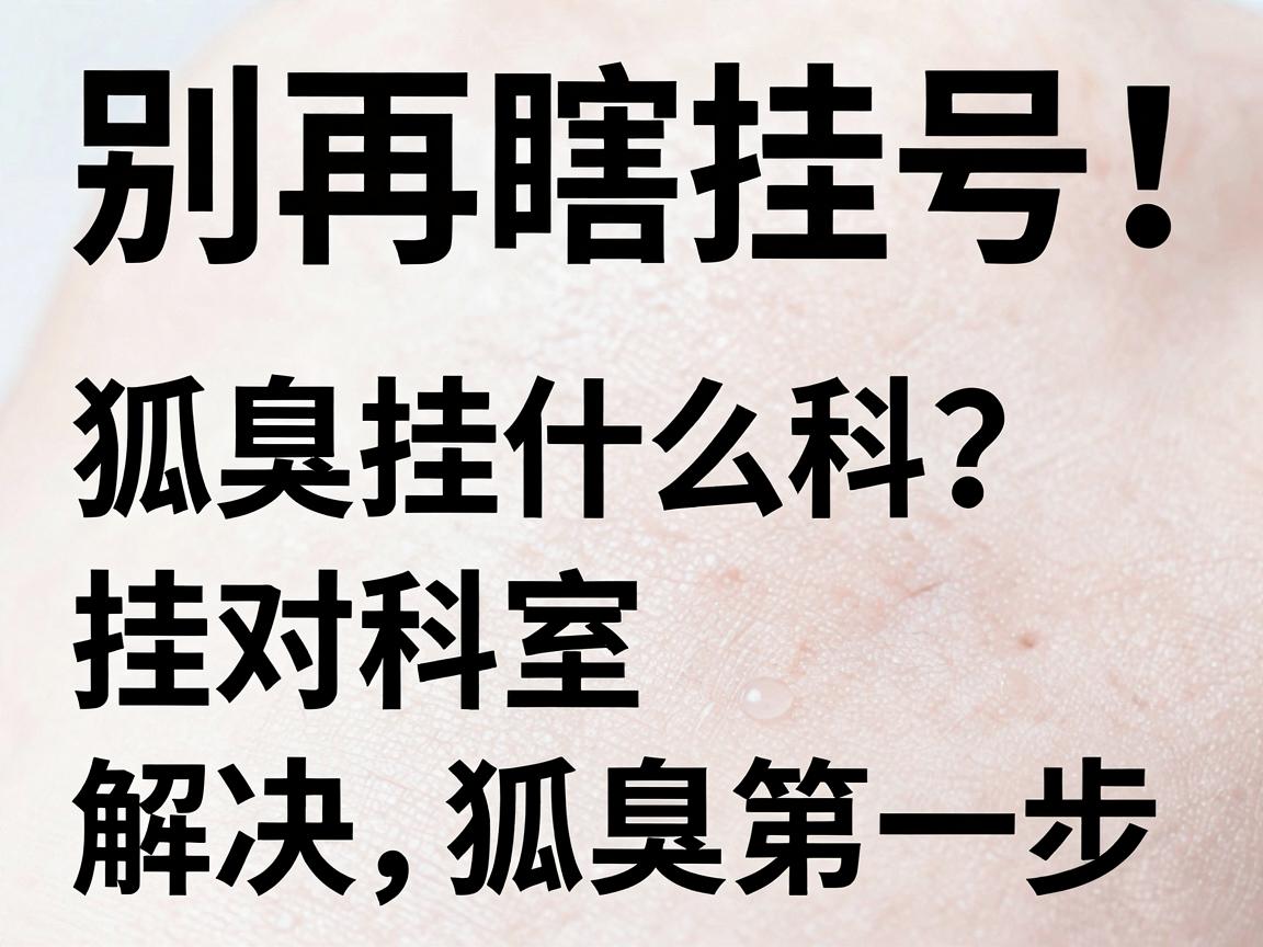别再瞎挂号！狐臭挂什么科？挂对科室是解决狐臭的第一步