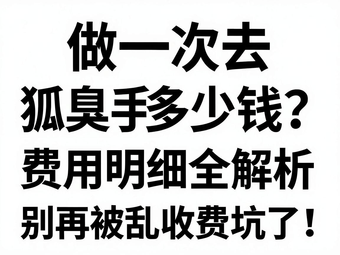 做一次去狐臭手术多少钱？费用明细全解析，别再被乱收费坑了！