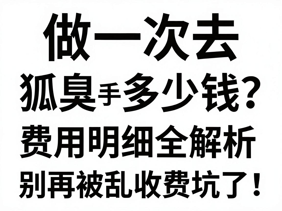 做一次去狐臭手术多少钱？费用明细全解析，别再被乱收费坑了！