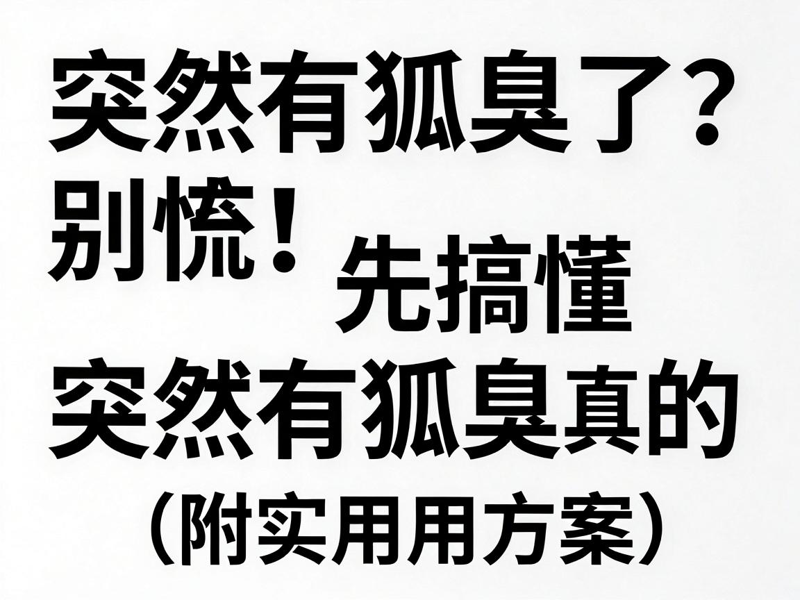 突然有狐臭了？别慌！先搞懂突然有狐臭的三大真相（附实用方案）
