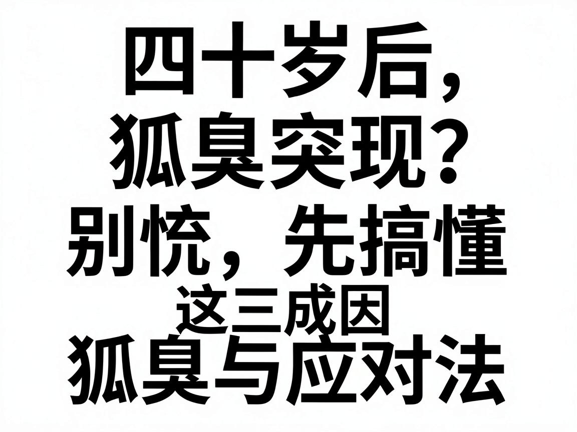 四十岁后狐臭突现?别慌,先搞懂这三大狐臭成因与应对法 四十岁后狐臭突现?别慌,先搞懂这三大狐臭成因与应对法