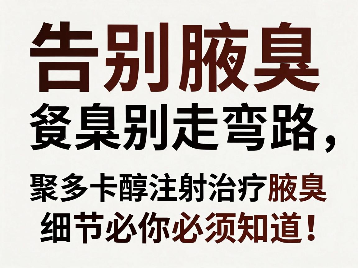 告别腋臭别走弯路，聚多卡醇注射治疗腋臭，这些细节你必须知道！