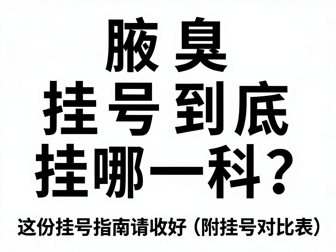 腋臭挂号别乱跑！腋臭挂号到底挂哪一科？这份挂号指南请收好（附挂号对比表）