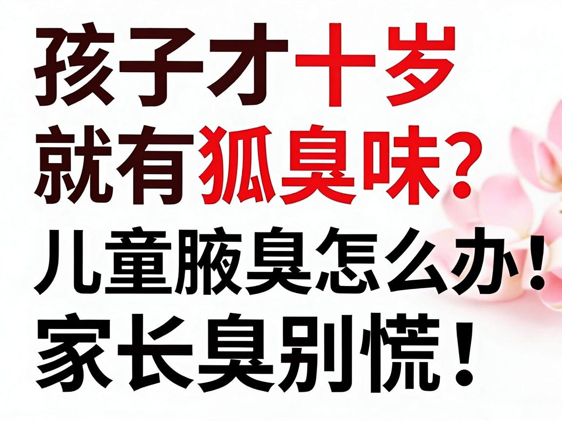 孩子才十岁就有狐臭味？儿童腋臭怎么办，家长别慌！看这篇儿童腋臭应对指南怎么办