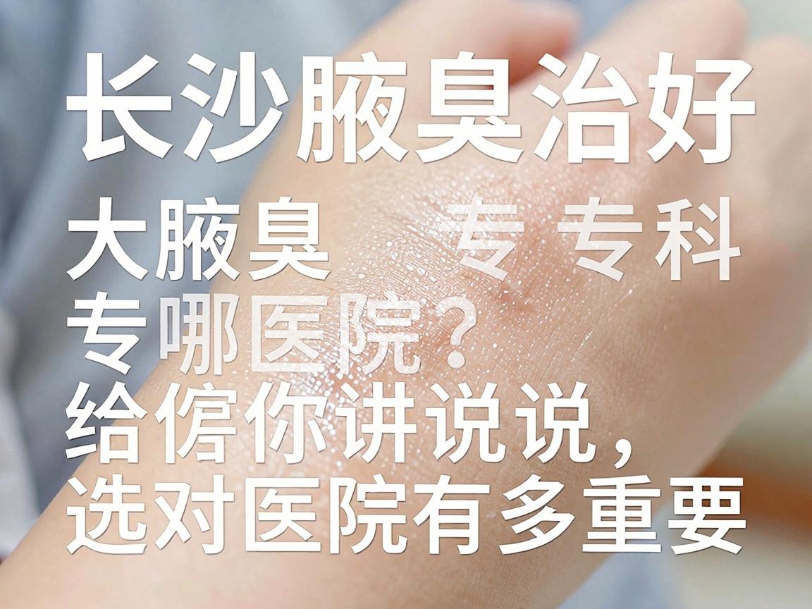 长沙腋臭治疗哪家医院好？附大腋臭专科给你讲讲，选对医院有多重要
