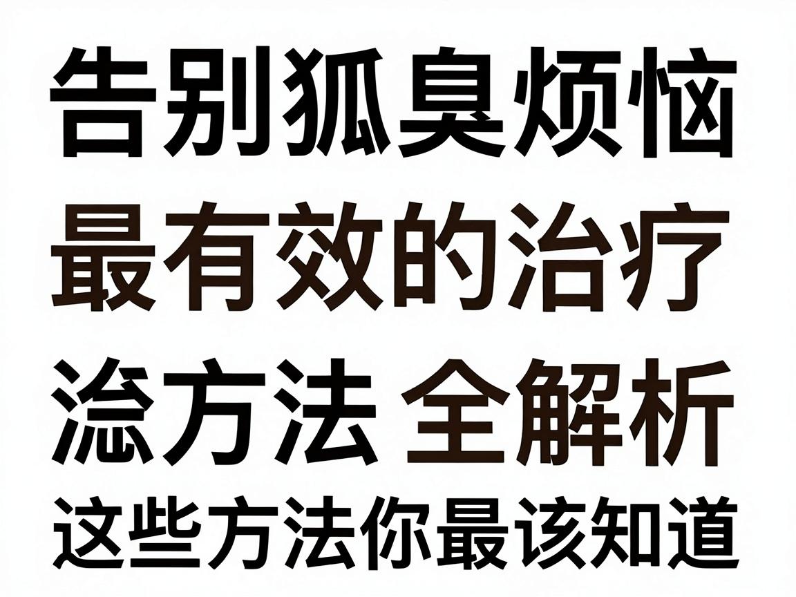 告别狐臭烦恼，最有效的狐臭治疗方法全解析，这些方法你最该知道