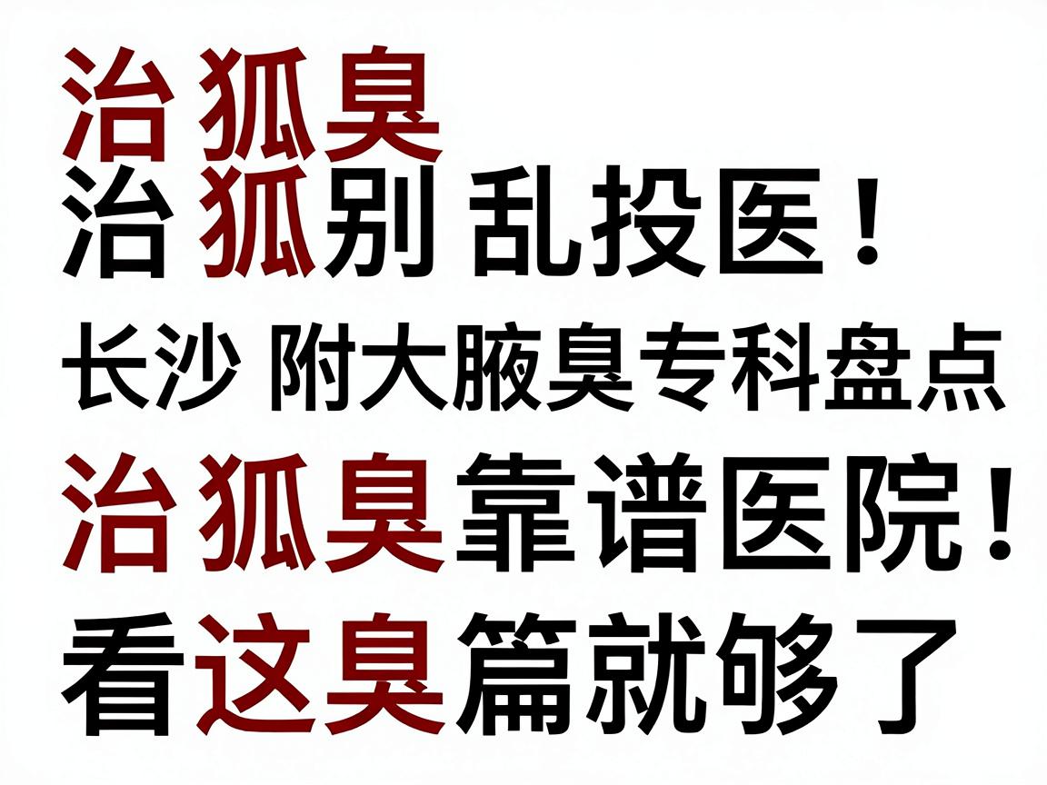 治狐臭别乱投医！长沙附大腋臭专科盘点治狐臭靠谱医院，治狐臭看这篇就够了