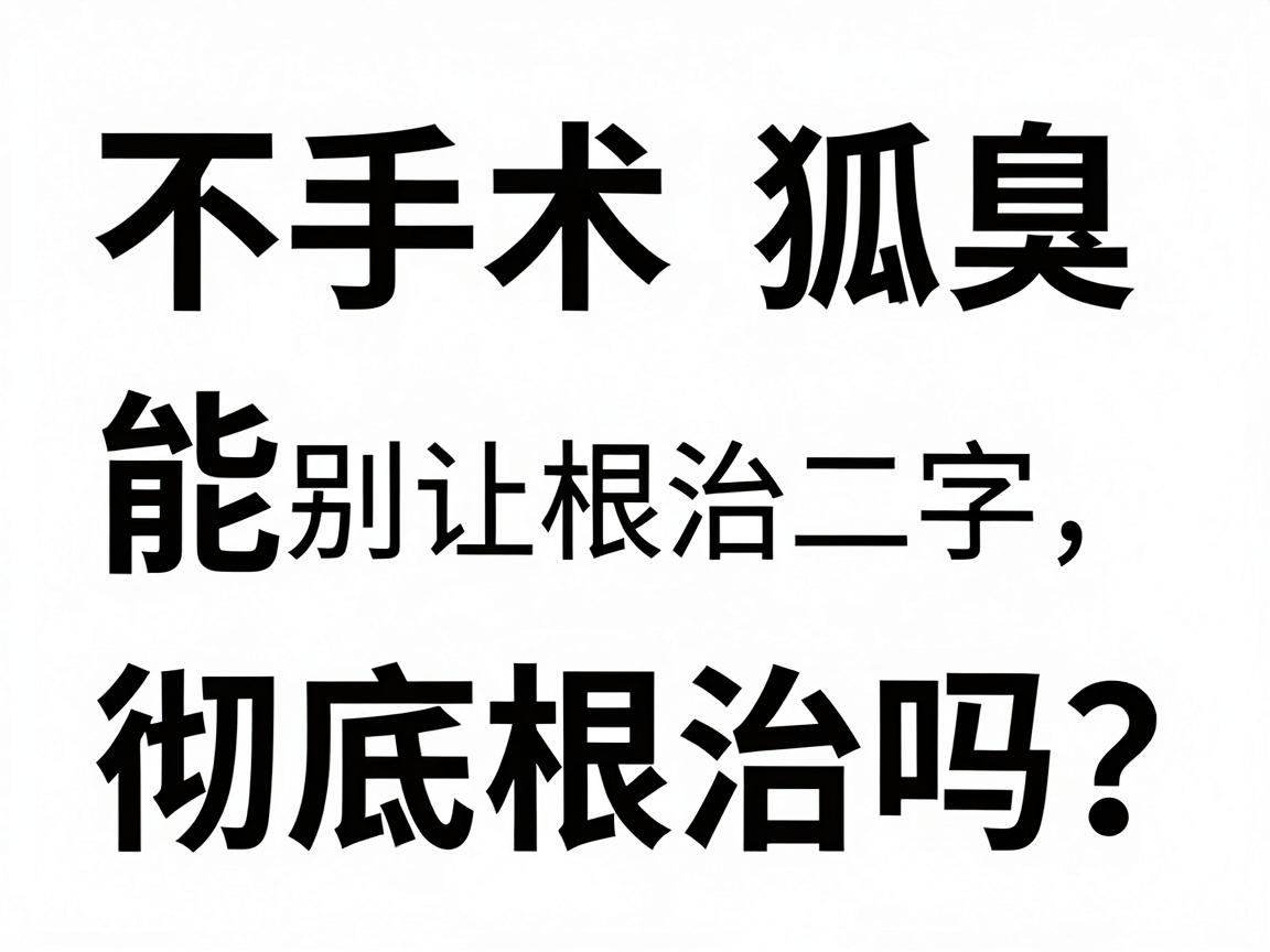 不手术狐臭能彻底根治吗？别让根治二字，耽误了你的最佳选择
中不手术狐臭出现2次核心词狐臭，彻底根治为第二核心词，合计出现2次核心关键词）