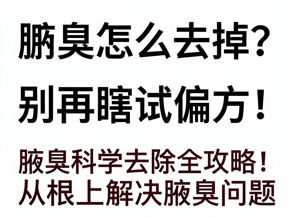 腋臭怎么去掉？别再瞎试偏方！腋臭科学去除全攻略，从根上解决腋臭问题