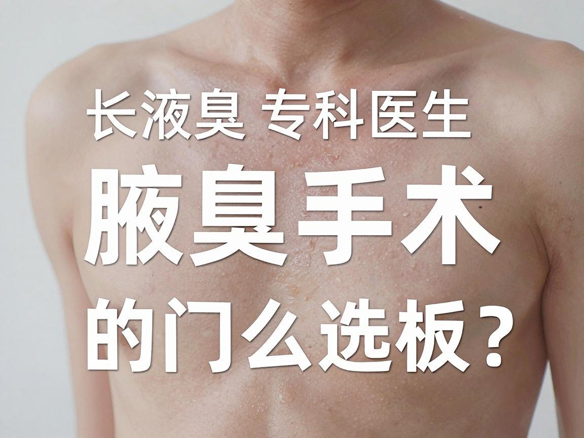 腋臭微创手术怎么选？长沙腋臭专科医生和你聊聊腋臭手术的门槛与天花板