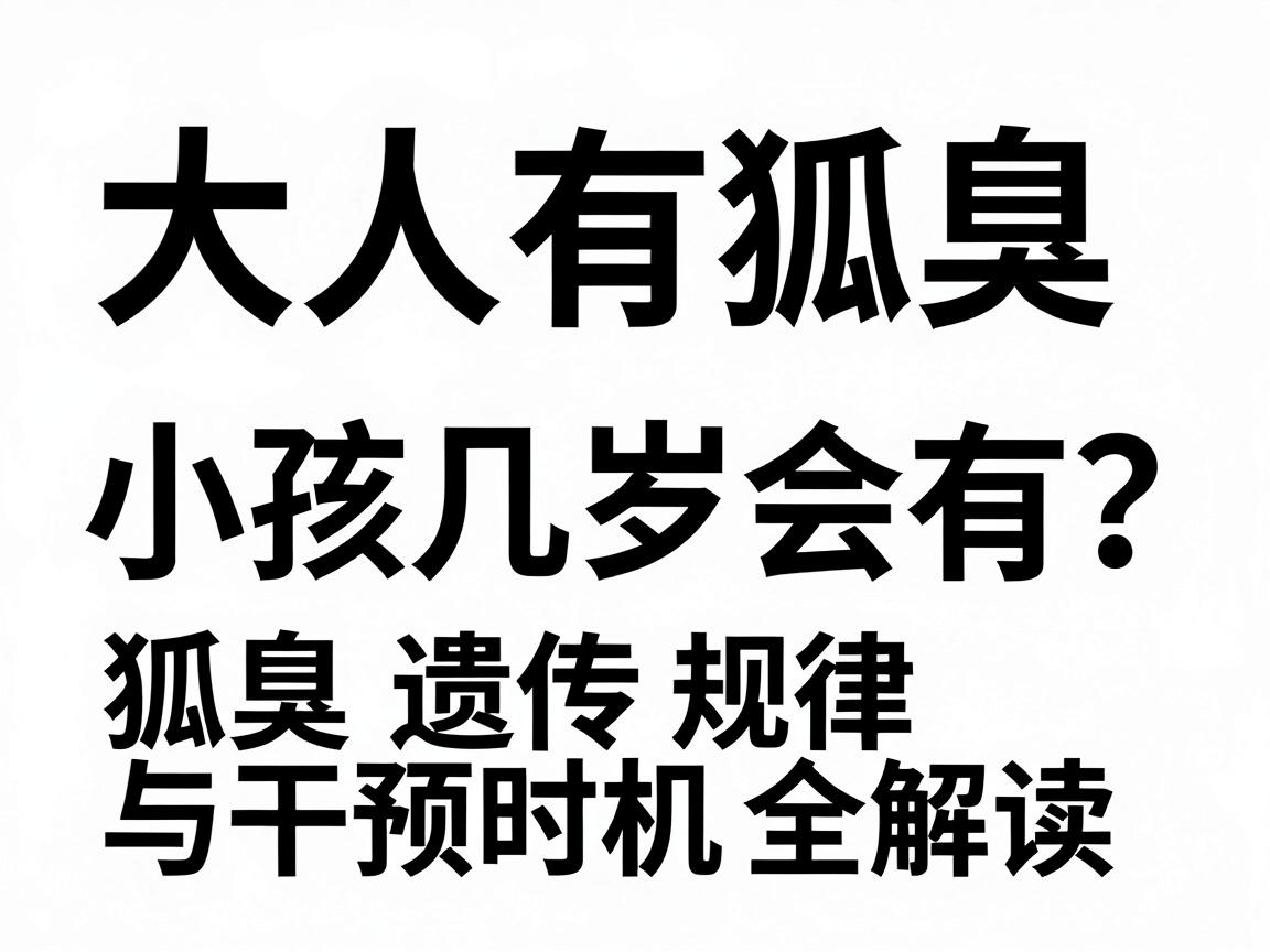 大人有狐臭，小孩几岁会有？狐臭遗传规律与干预时机全解读