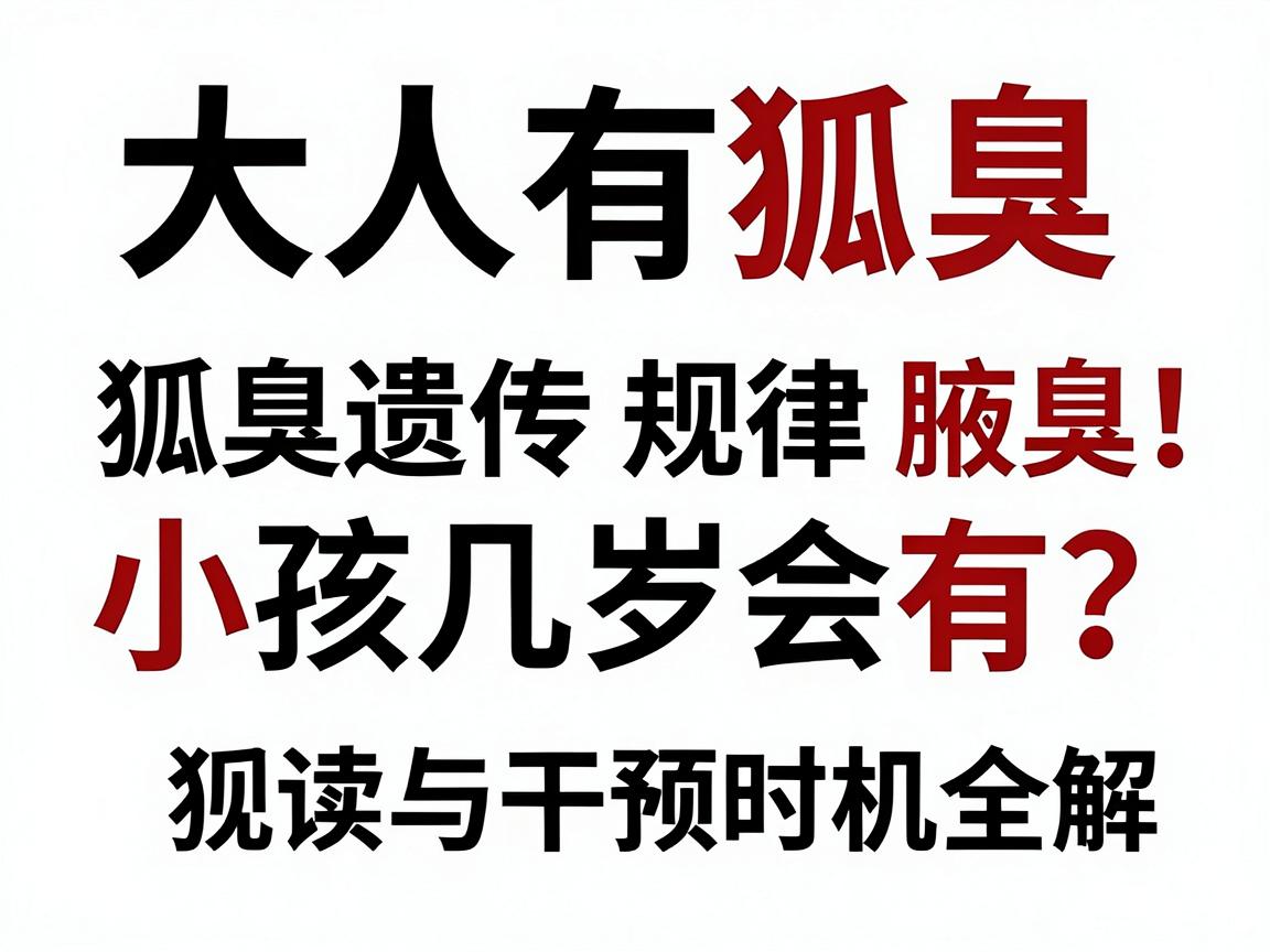 大人有狐臭，小孩几岁会有？狐臭遗传规律与干预时机全解读