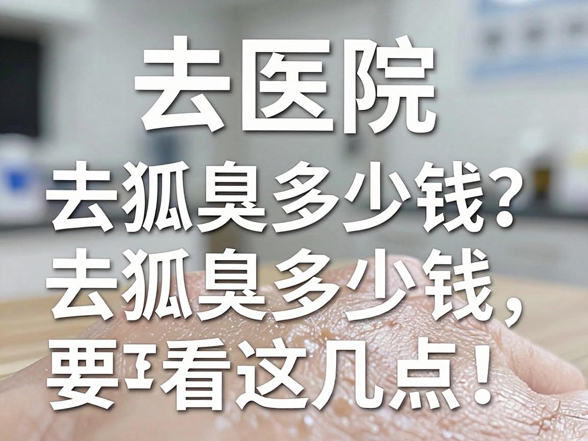 去医院去狐臭多少钱？别被低价引流忽悠，去狐臭多少钱要看这几点！