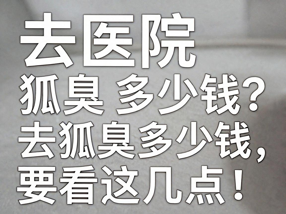 去医院去狐臭多少钱？别被低价引流忽悠，去狐臭多少钱要看这几点！
