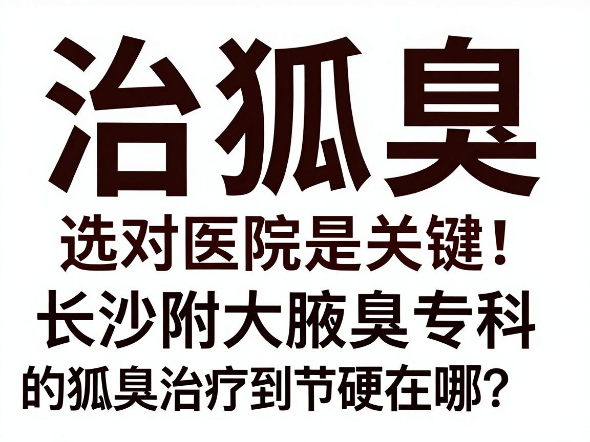 治狐臭，选对医院是关键！长沙附大腋臭专科的狐臭治疗细节到底硬在哪？